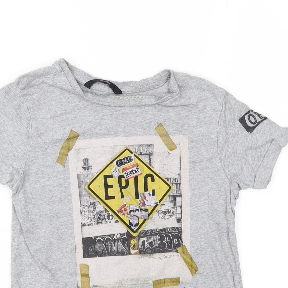 George Boys Grey  Jersey Basic T-Shirt Size 6-7 Years
