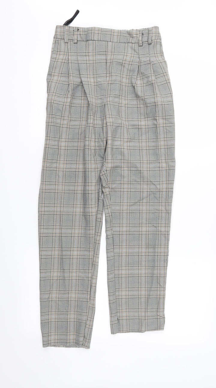 Atmosphere Womens Brown Check Trousers Size 8 L26 in