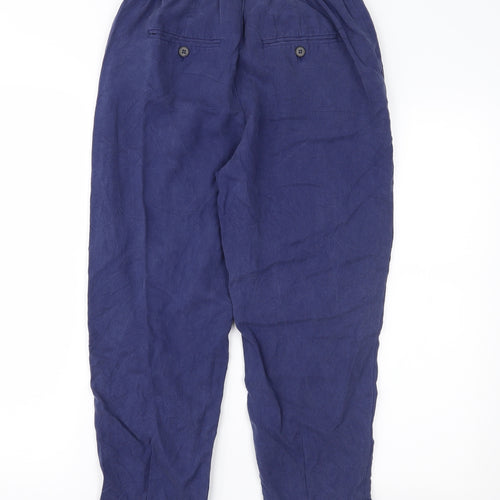 Zara Womens Blue   Pedal Pusher Trousers Size S L23 in