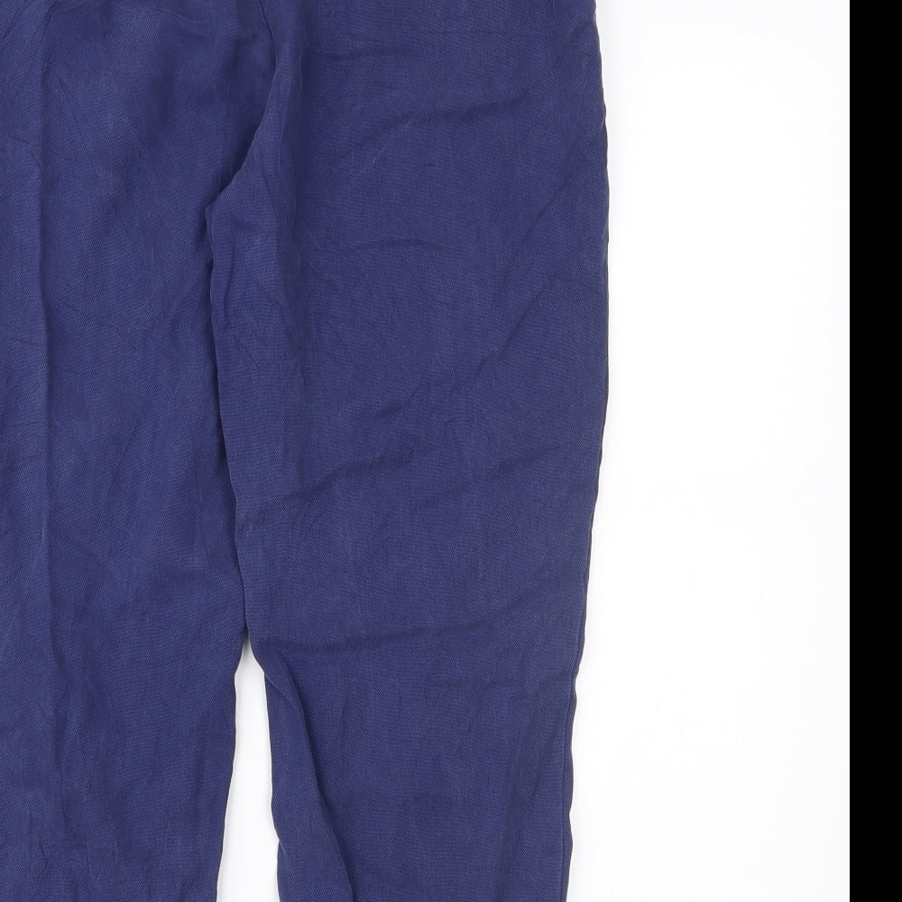 Zara Womens Blue   Pedal Pusher Trousers Size S L23 in