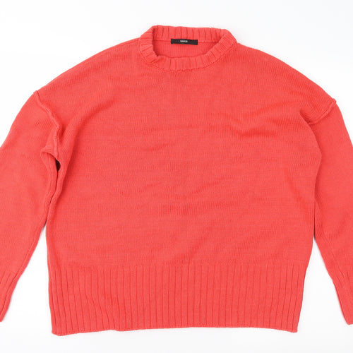 George Womens Red  Knit Pullover Jumper Size M