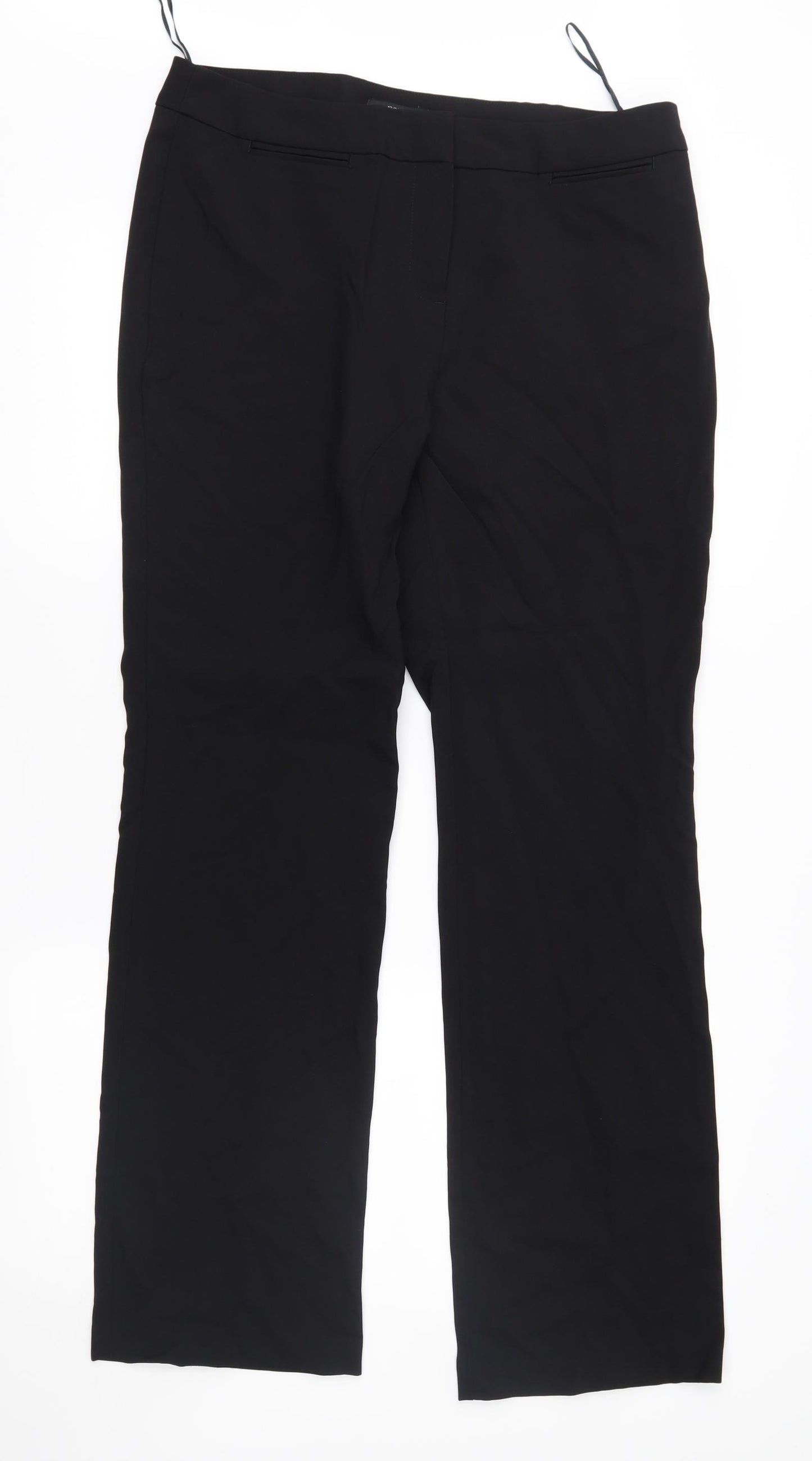 Papaya Womens Black   Trousers  Size 12 L30 in
