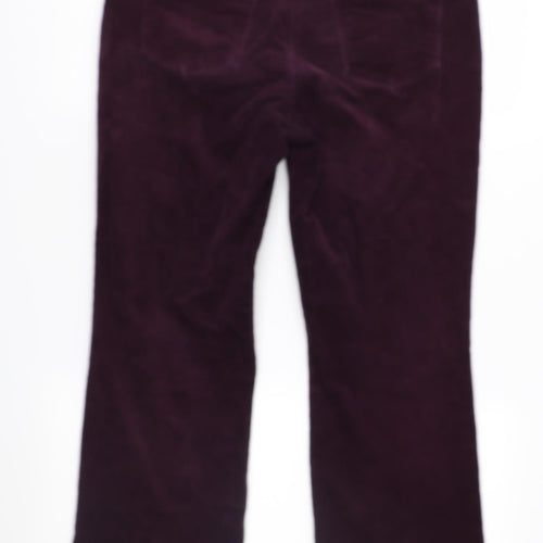 Country Casuals Womens Purple  Corduroy Trousers  Size 12 L26 in