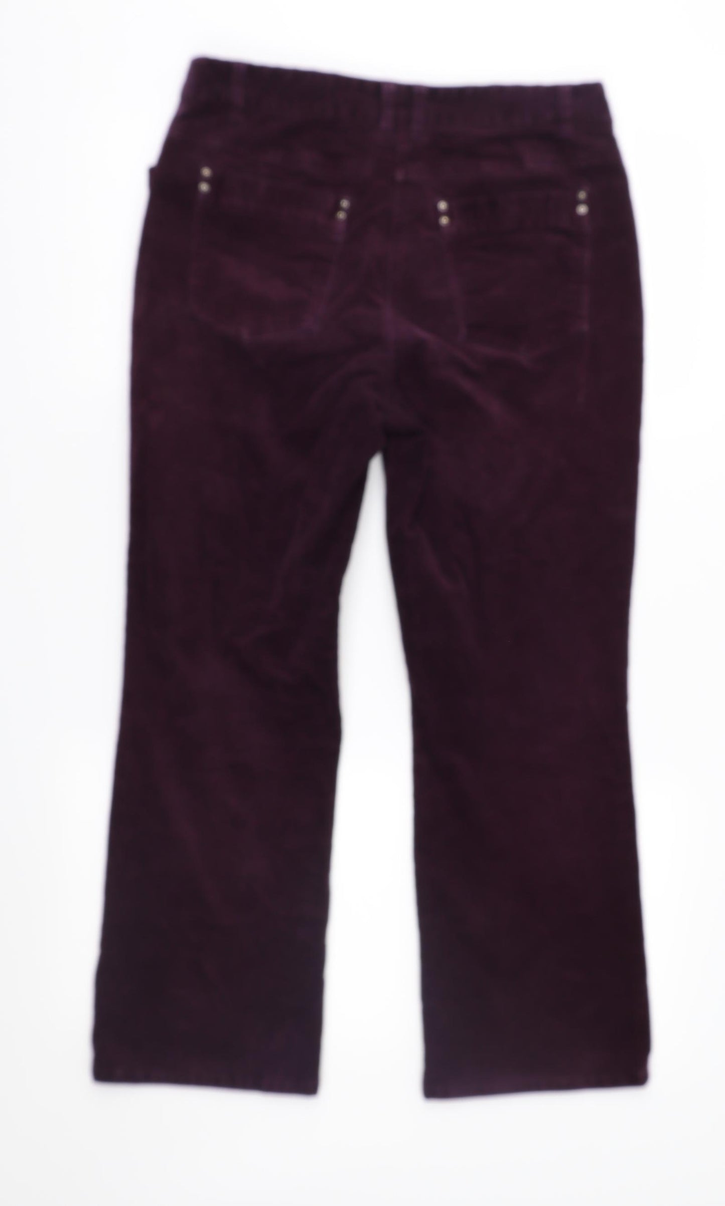 Country Casuals Womens Purple  Corduroy Trousers  Size 12 L26 in