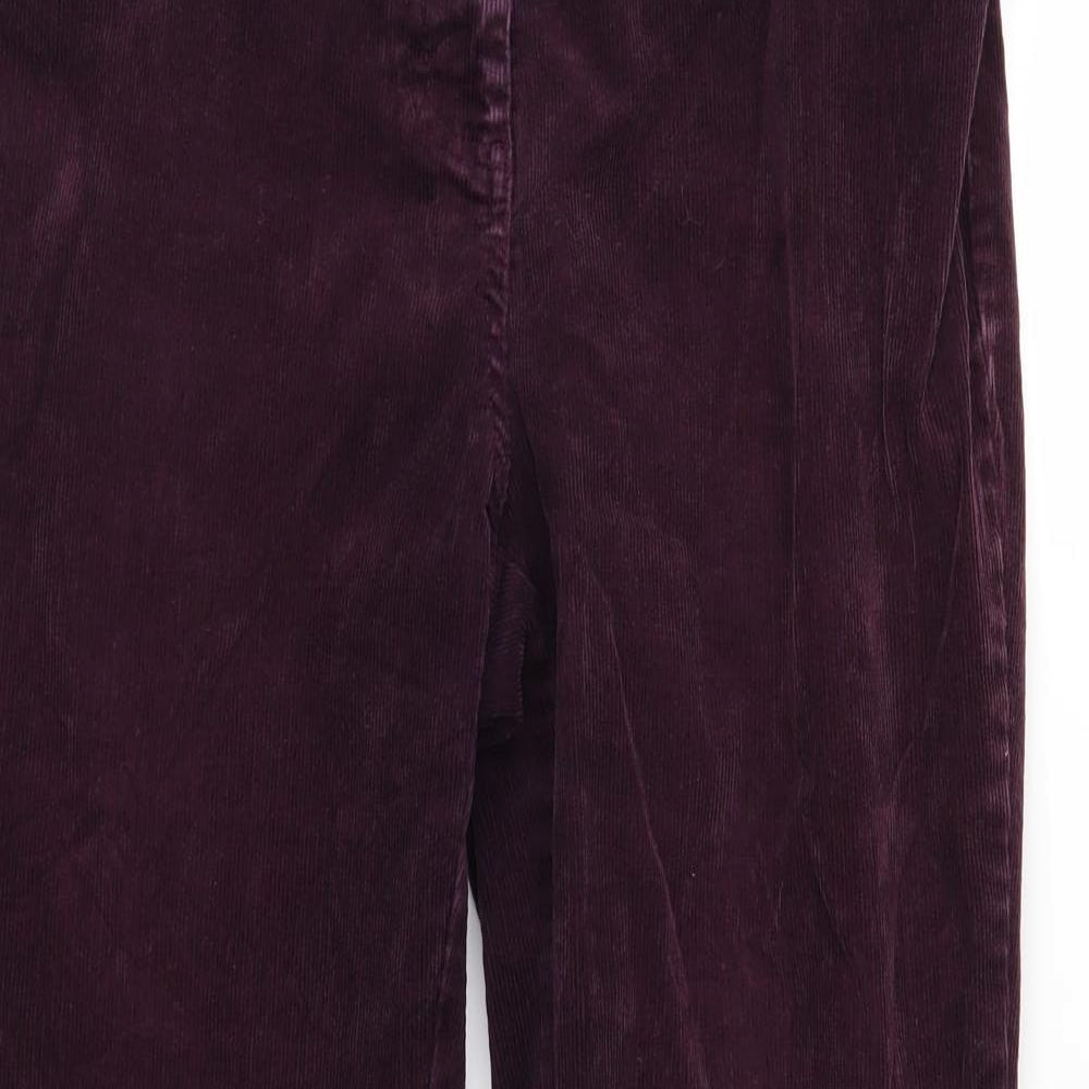 Country Casuals Womens Purple  Corduroy Trousers  Size 12 L26 in
