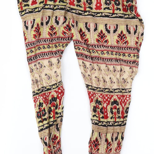 Angie Womens Brown Geometric  Trousers  Size S L28 in
