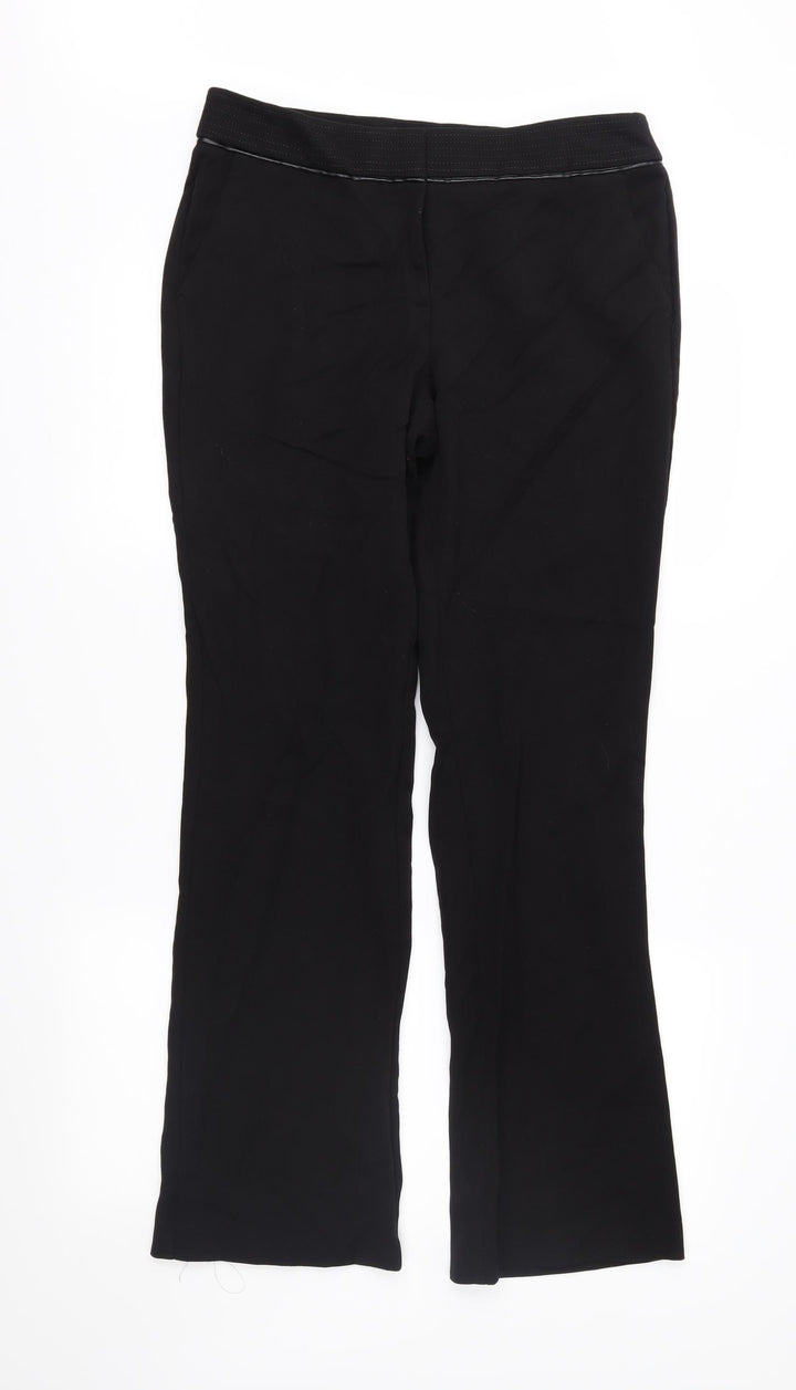 F&F Womens Black Trousers Size 10 L30 in