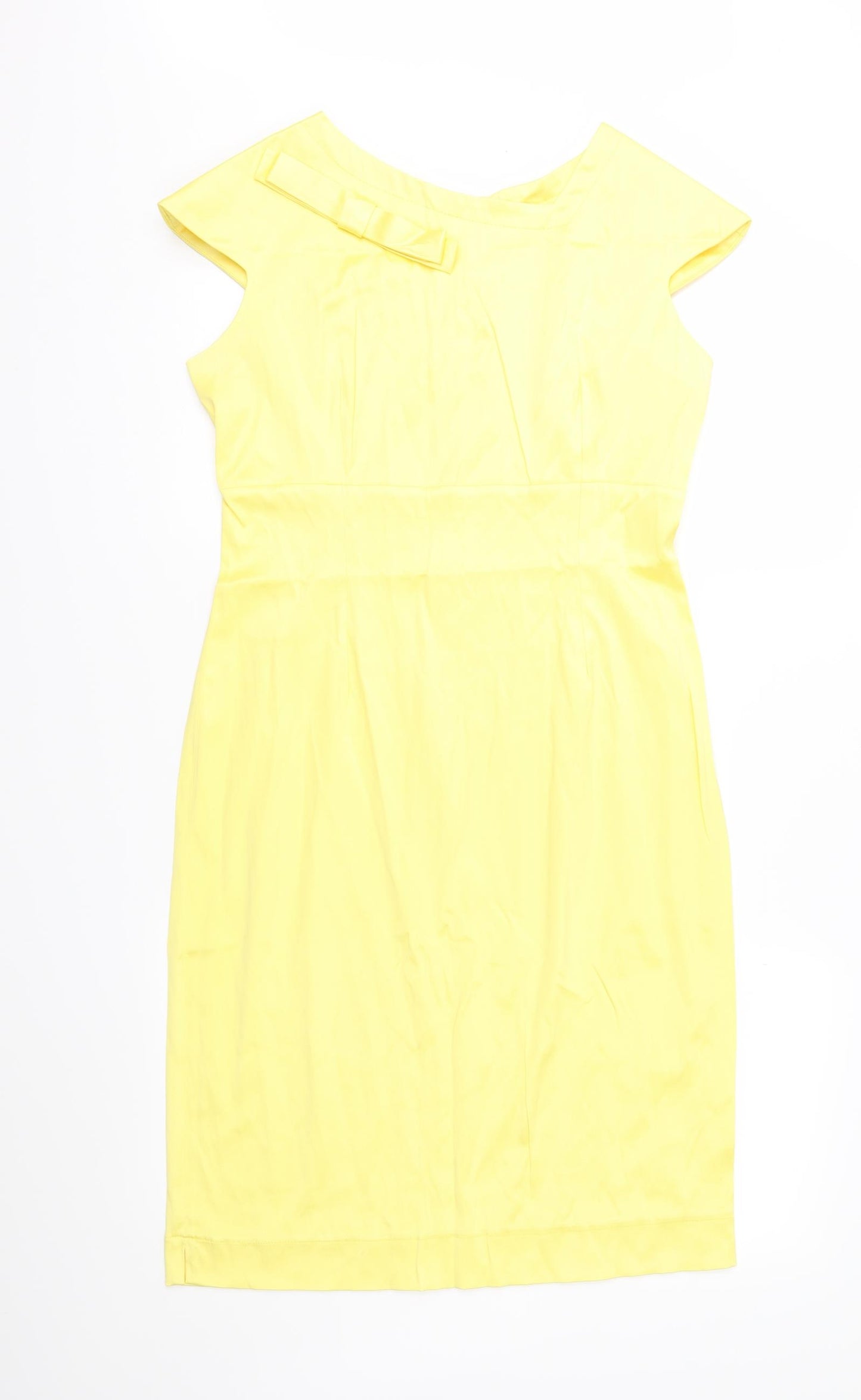 Top Studio Womens Yellow   Pencil Dress  Size 12