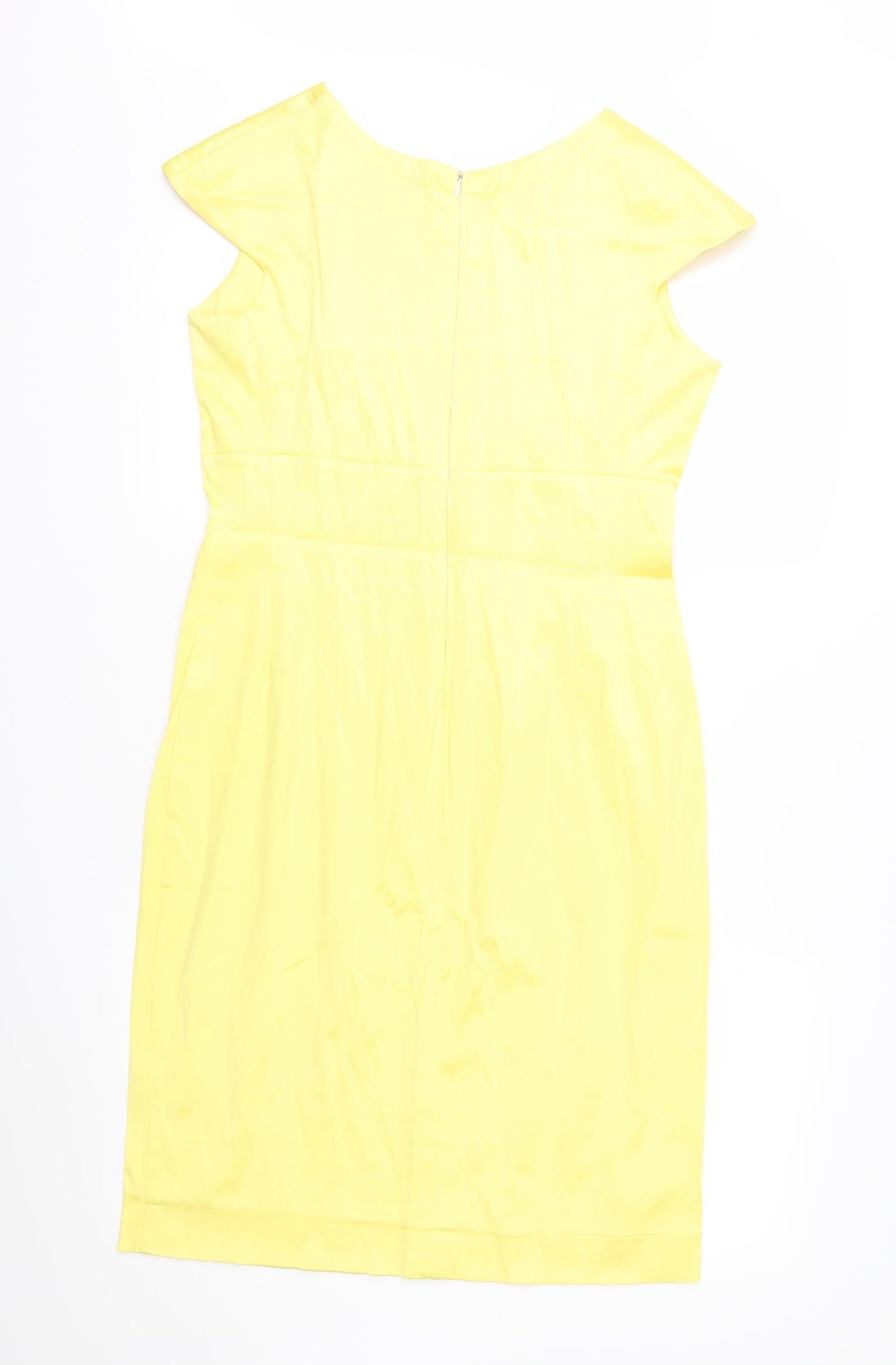 Top Studio Womens Yellow   Pencil Dress  Size 12
