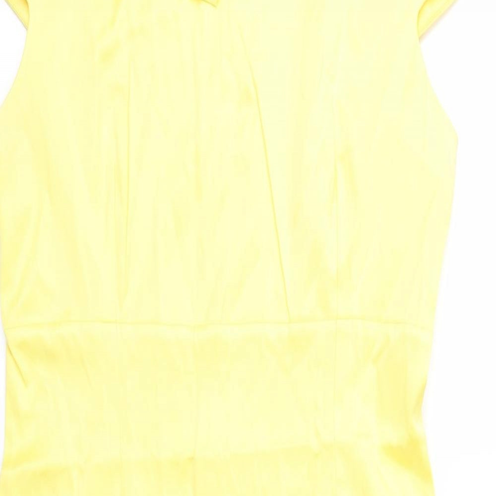 Top Studio Womens Yellow   Pencil Dress  Size 12