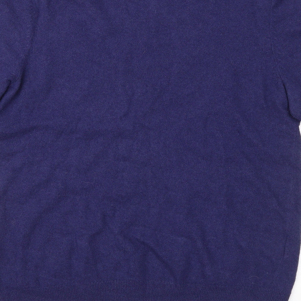 Laura Ashley Womens Blue  Knit Pullover Jumper Size 10