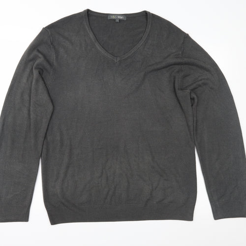 Marks and Spencer Mens Grey  Knit Pullover Jumper Size L