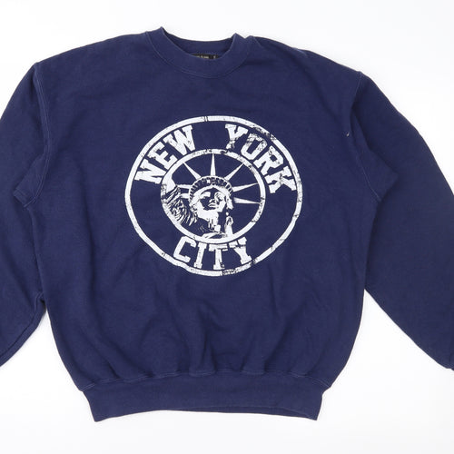 River Island Mens Blue   Pullover Sweatshirt Size S