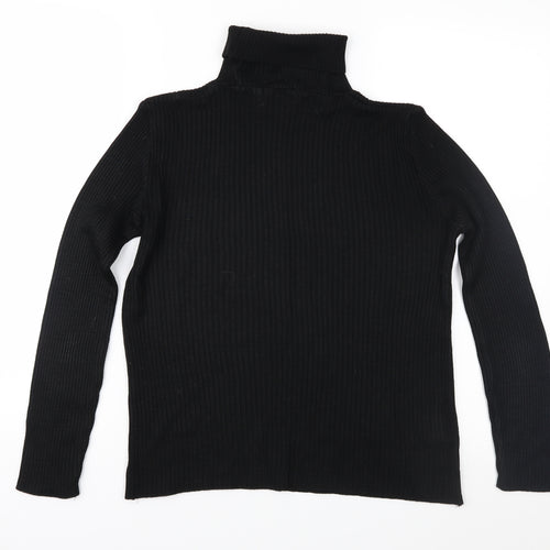 Topshop Womens Black  Knit Pullover Jumper Size 12