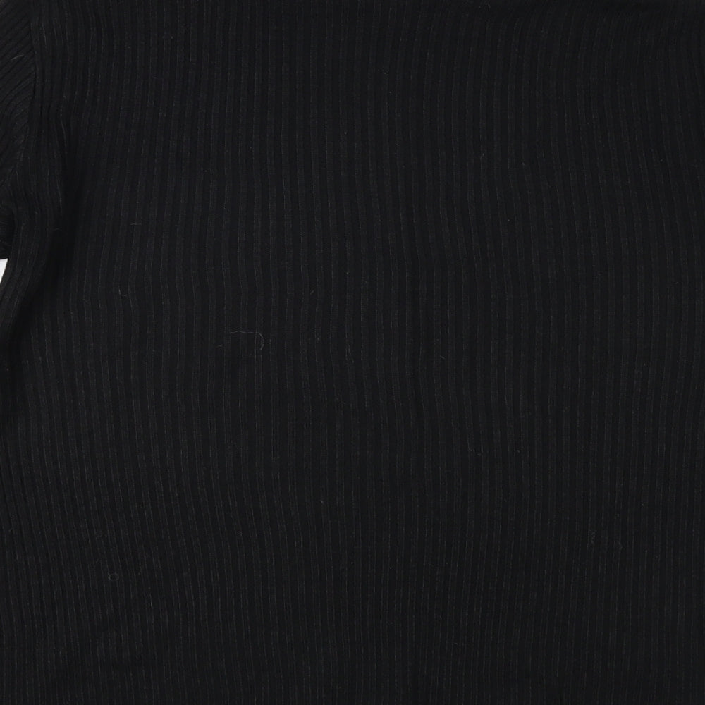 Topshop Womens Black  Knit Pullover Jumper Size 12