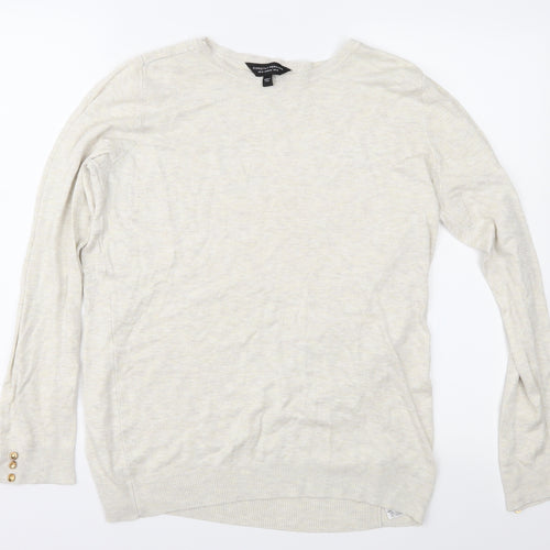 Dorothy Perkins Womens Beige  Knit Pullover Jumper Size 16