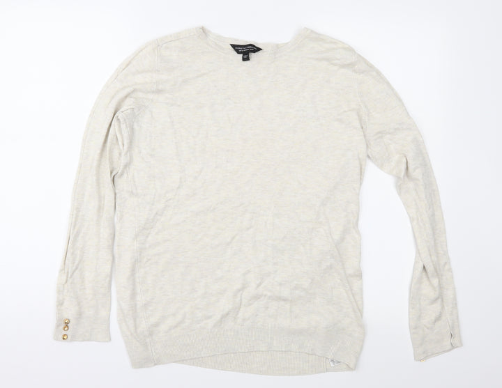 Dorothy Perkins Womens Beige  Knit Pullover Jumper Size 16