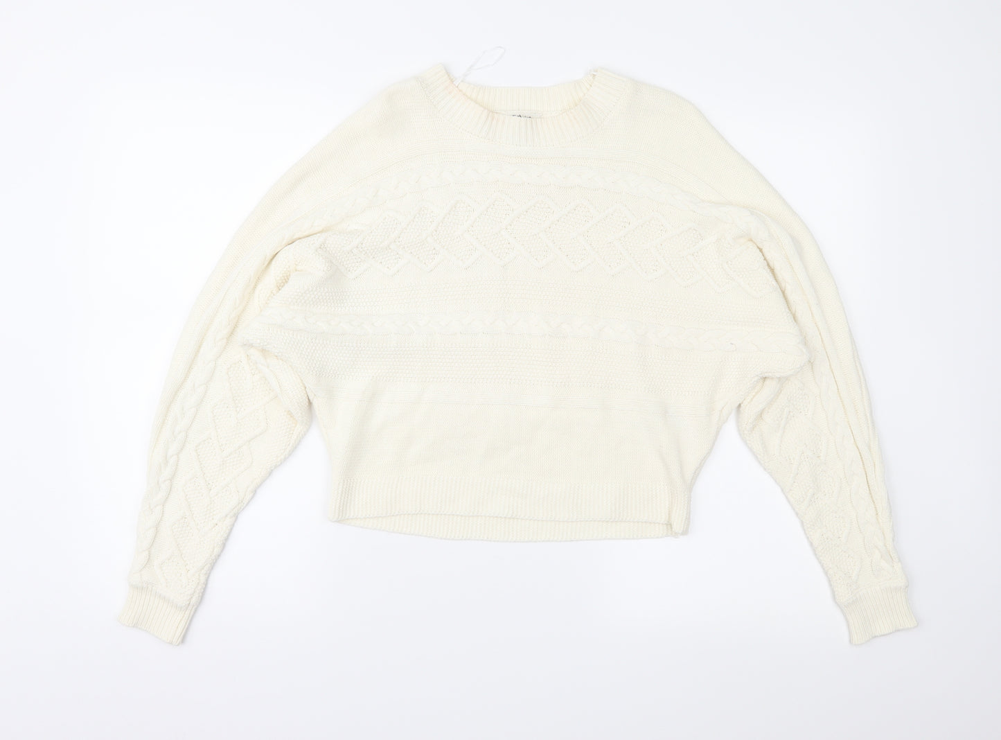 Miss Selfridge Womens Ivory  Knit Pullover Jumper Size 8