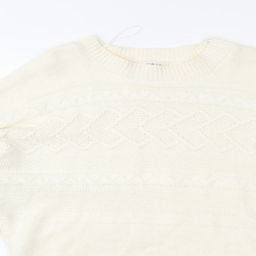 Miss Selfridge Womens Ivory  Knit Pullover Jumper Size 8