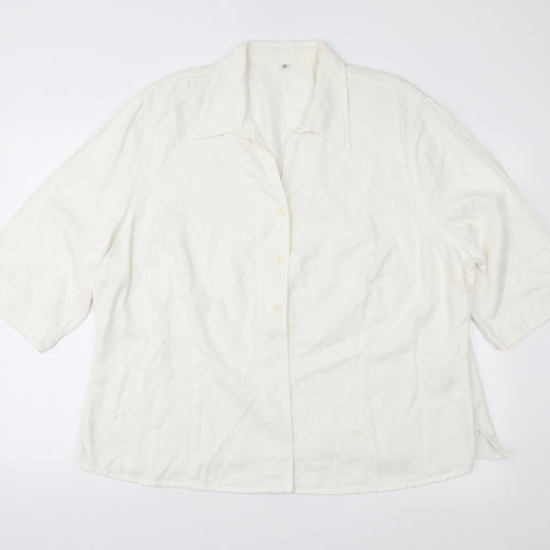 Preworn Womens Ivory   Basic Button-Up Size 26