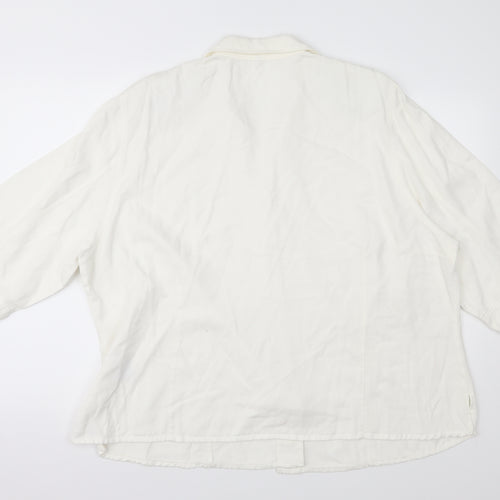 Preworn Womens Ivory   Basic Button-Up Size 26