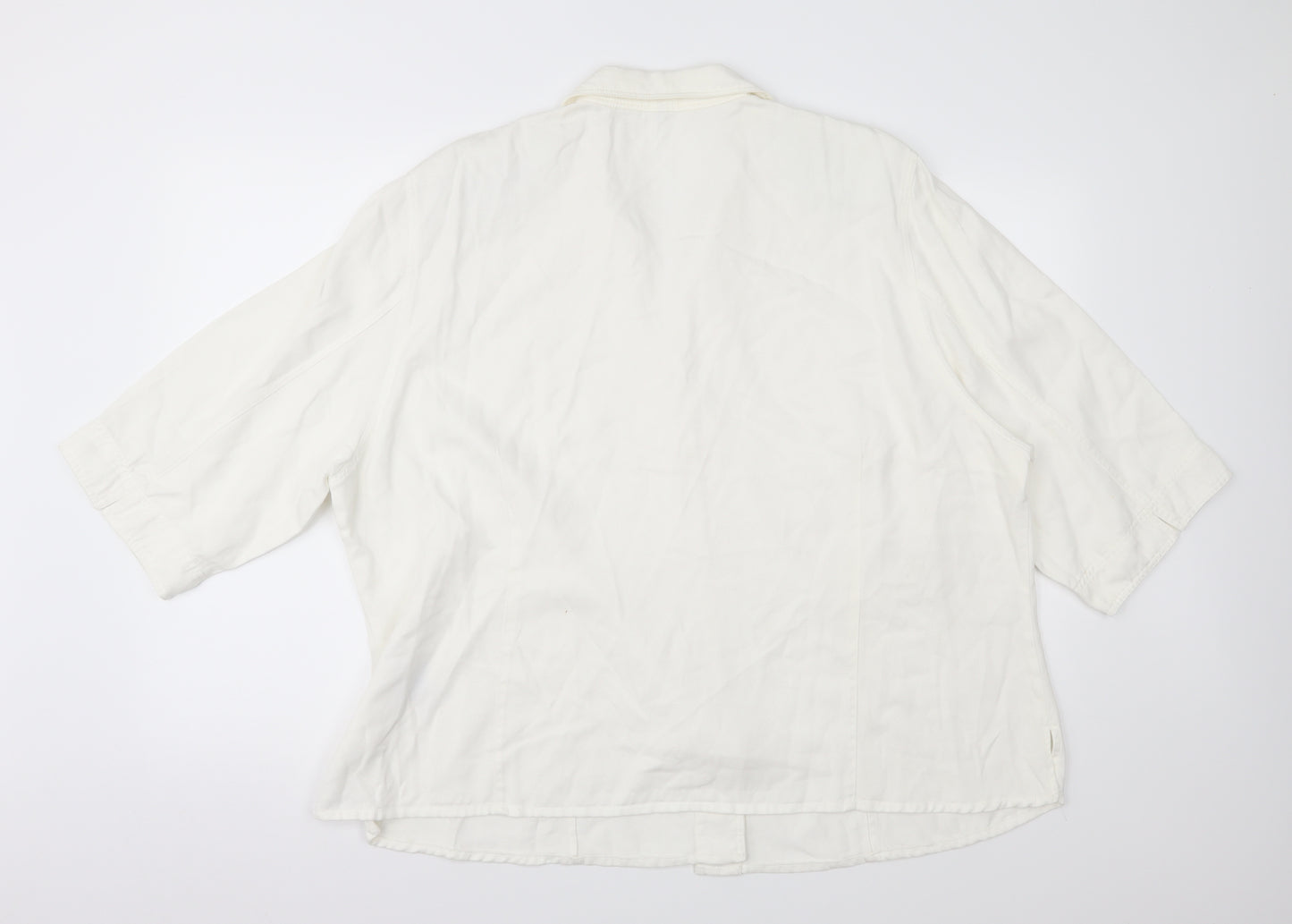 Preworn Womens Ivory   Basic Button-Up Size 26