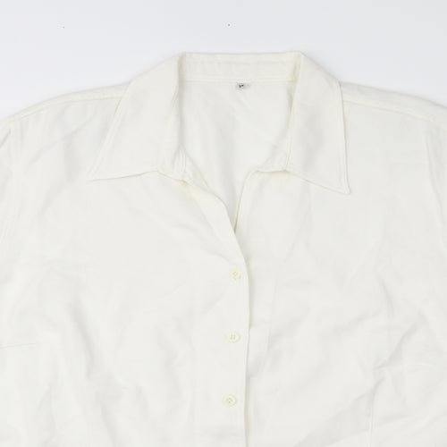 Preworn Womens Ivory   Basic Button-Up Size 26