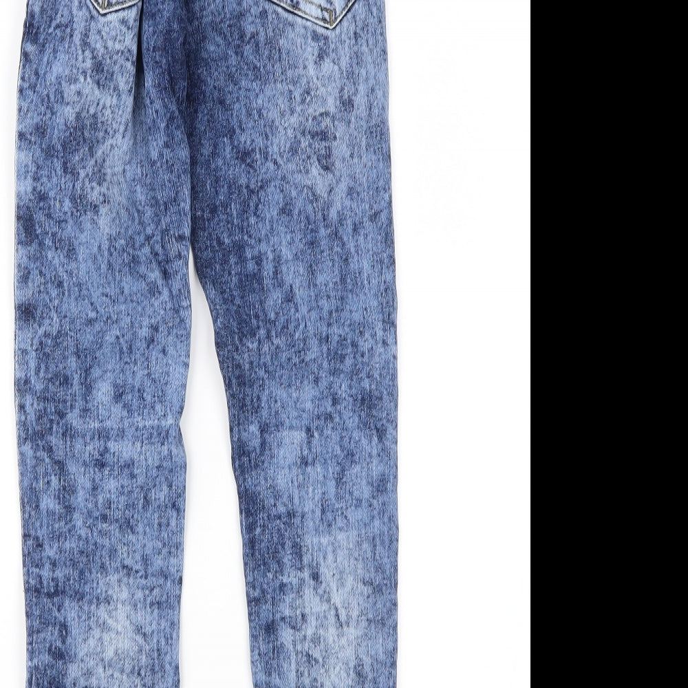 NEXT Girls Blue  Denim Skinny Jeans Size 9 Years - Distressed