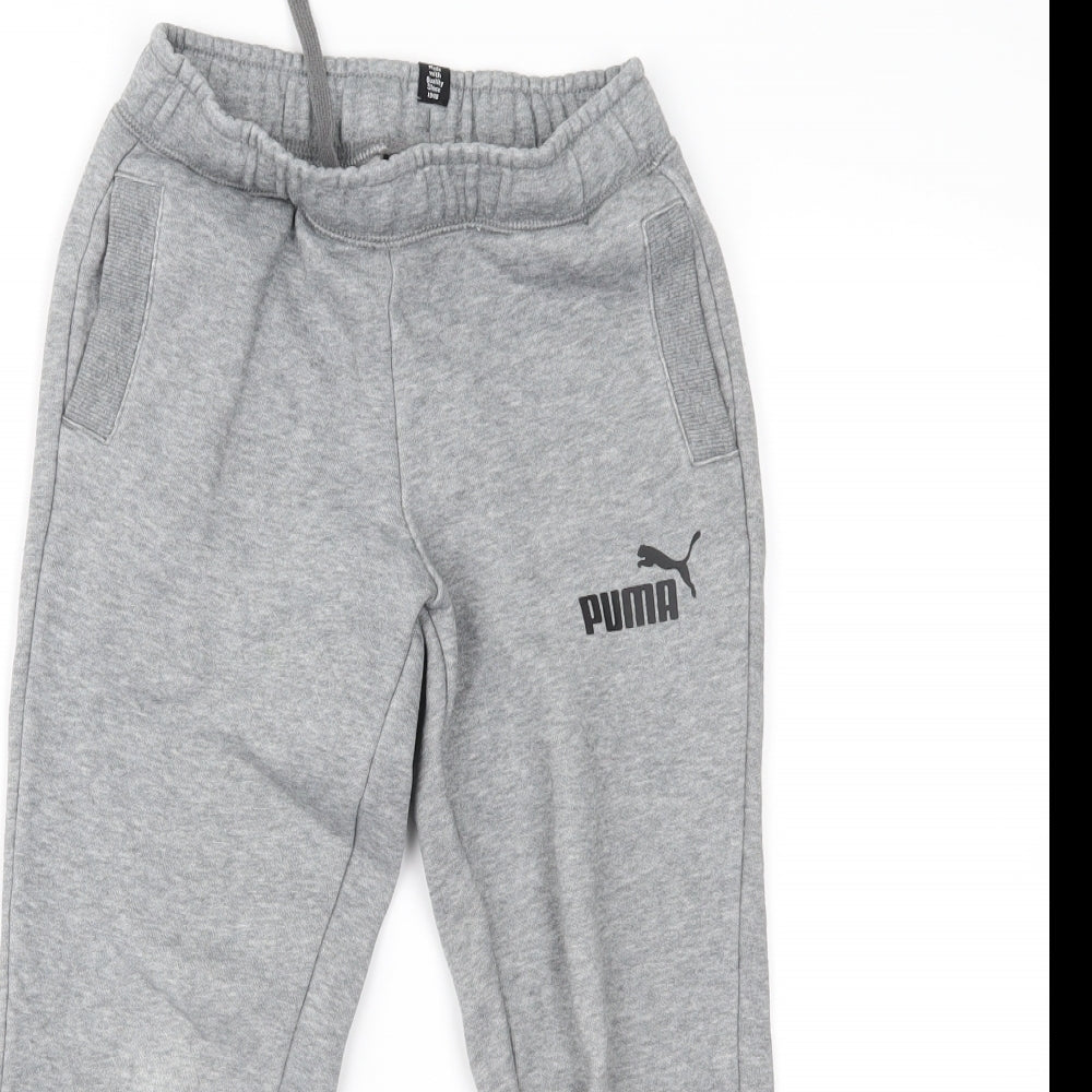 PUMA Boys Grey   Jogger Trousers Size 7-8 Years