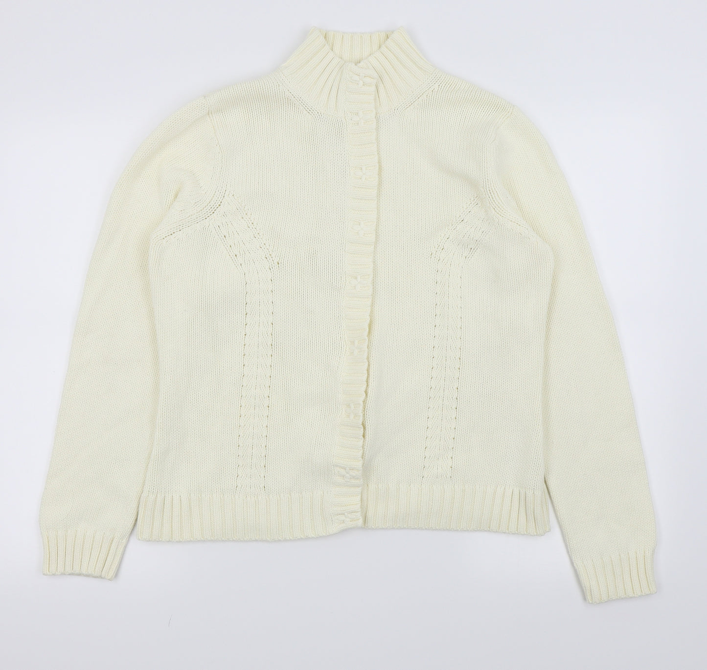 M&S Womens White   Cardigan Jumper Size 16