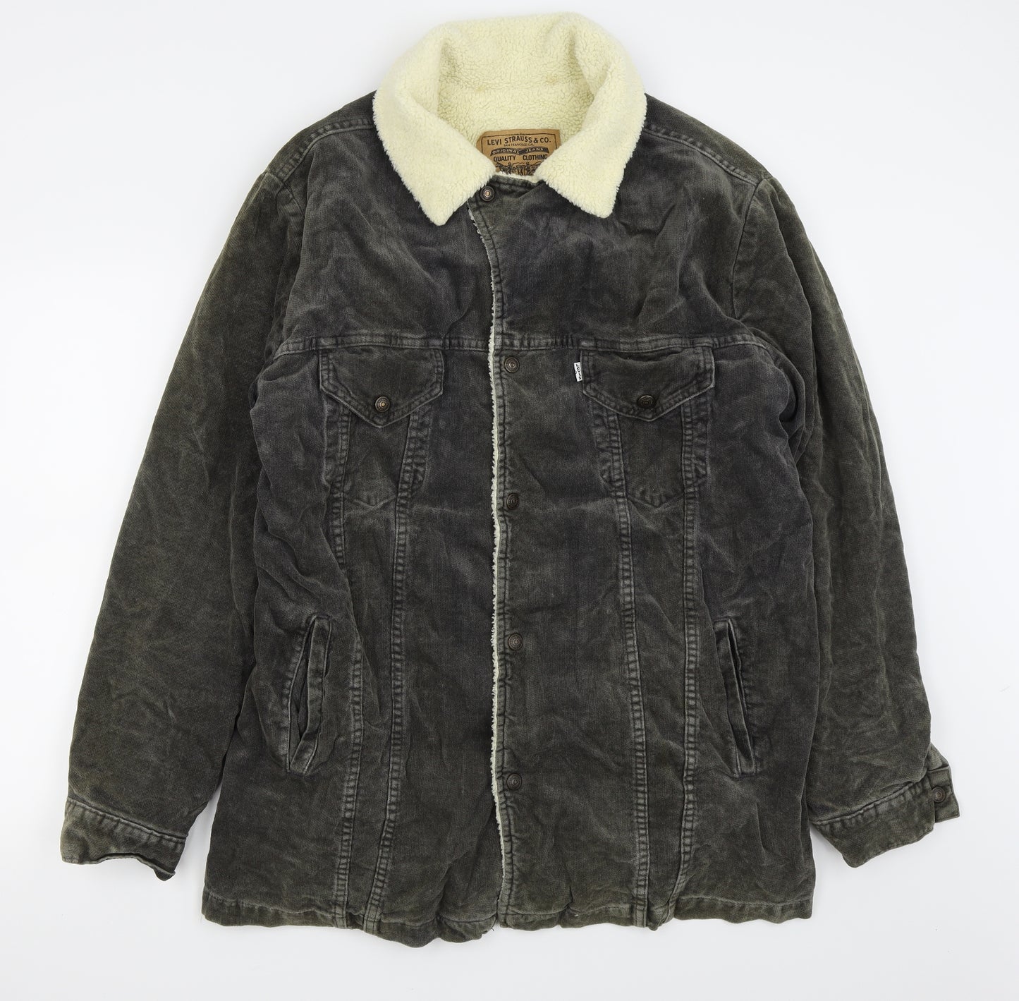 LEVIS Mens Black   Cardigan Jumper Size XL  - denim jacket