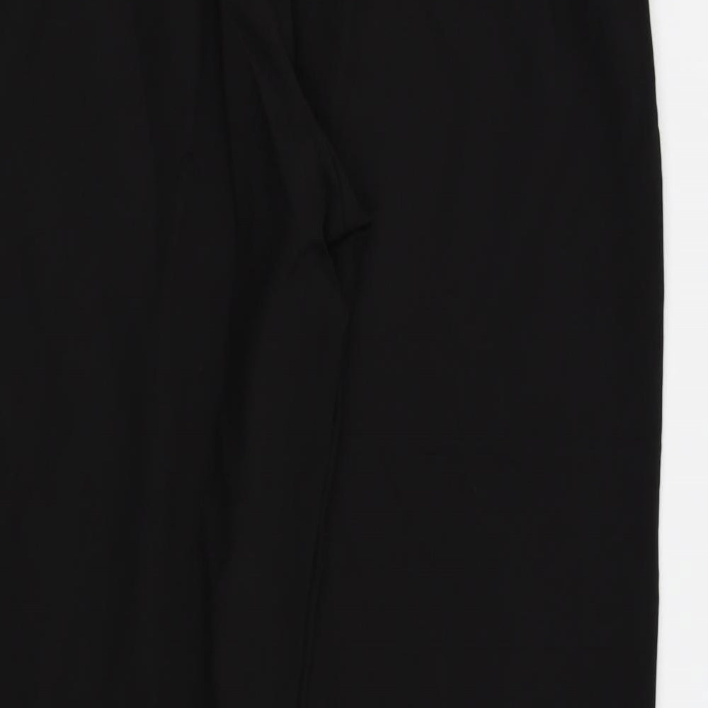 Evans Womens Black   Trousers  Size 16 L28 in