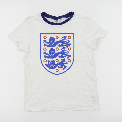 Primark Boys White   Basic T-Shirt Size 8-9 Years  - england T-SHIRT