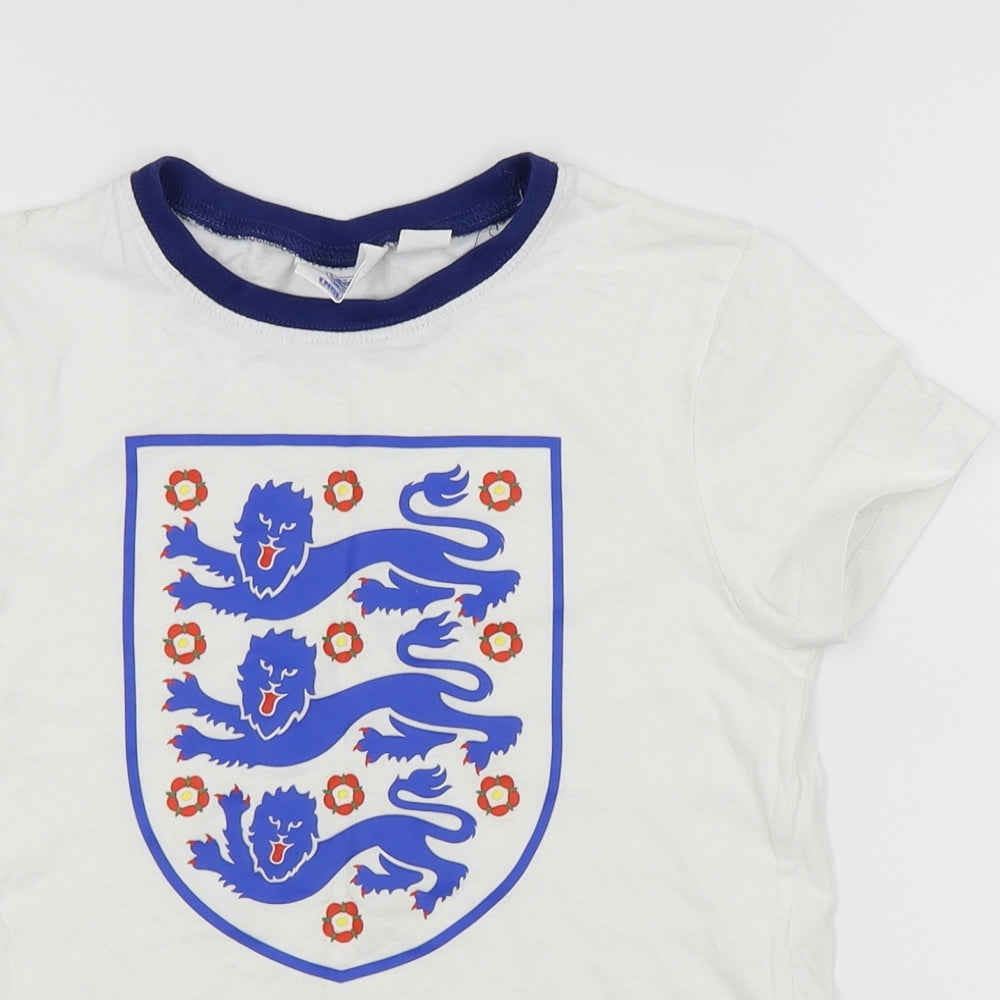 Primark Boys White   Basic T-Shirt Size 8-9 Years  - england T-SHIRT