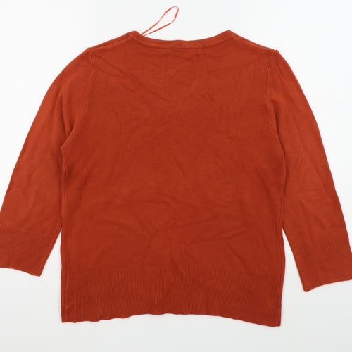 Klass Womens Orange   Basic T-Shirt Size L