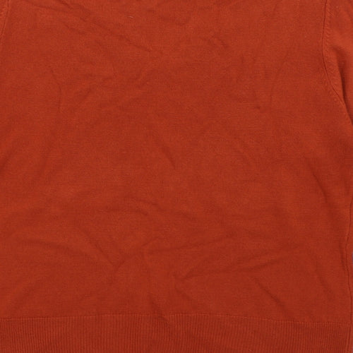 Klass Womens Orange   Basic T-Shirt Size L