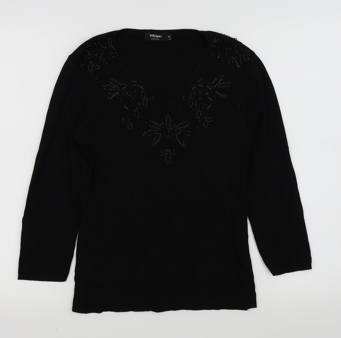 Whisper Womens Black   Pullover Jumper Size M