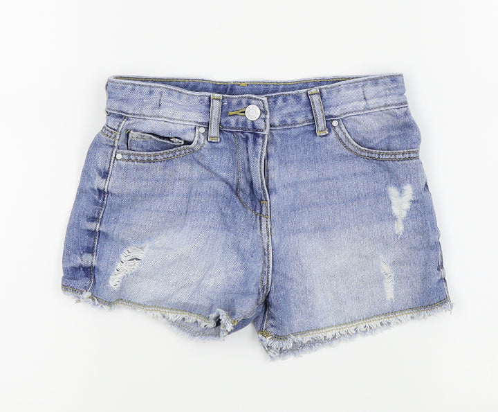 I LOVE GIRLSWEAR Girls Blue Hot Pants Shorts Size 9 Years