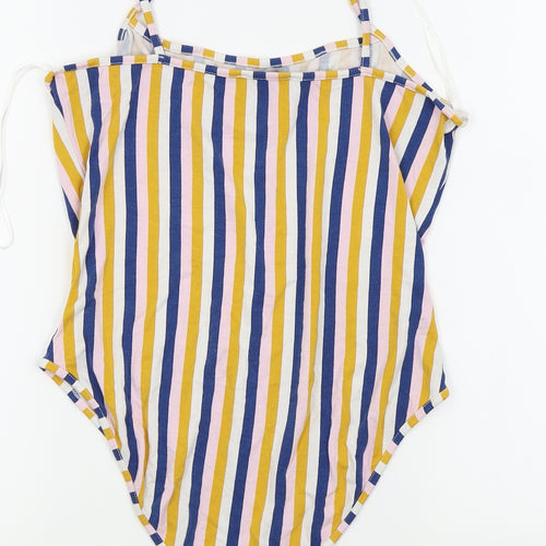 Primark Womens Multicoloured Striped  Bodysuit One-Piece Size 12