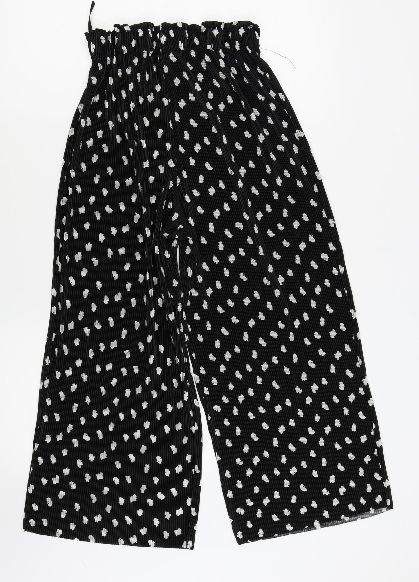 Primark Womens Black Polka Dot  Trousers  Size 12 L21 in