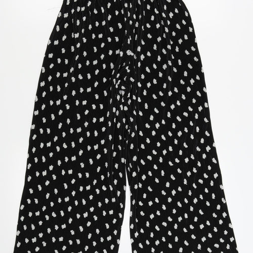 Primark Womens Black Polka Dot  Trousers  Size 12 L21 in