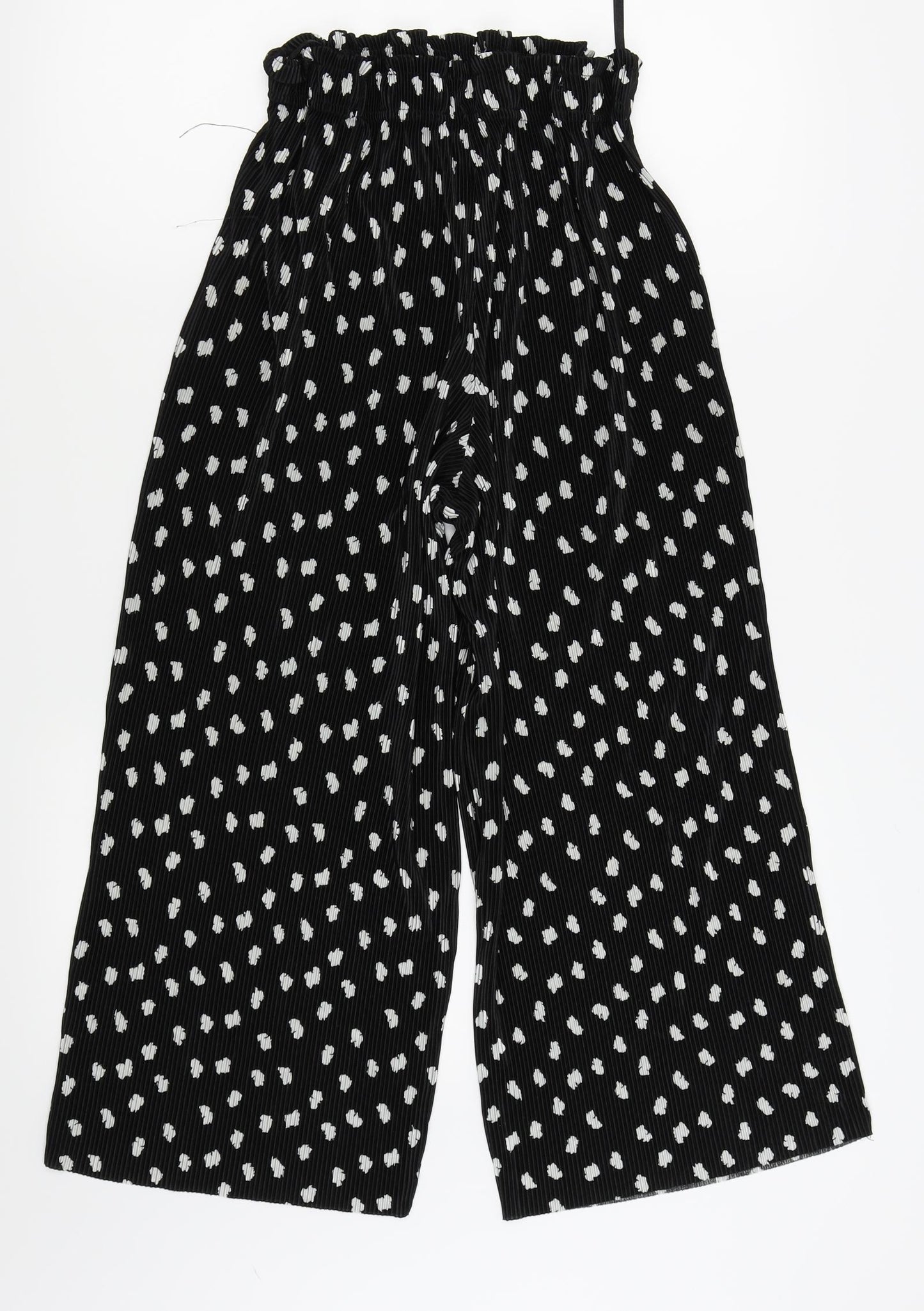 Primark Womens Black Polka Dot  Trousers  Size 12 L21 in
