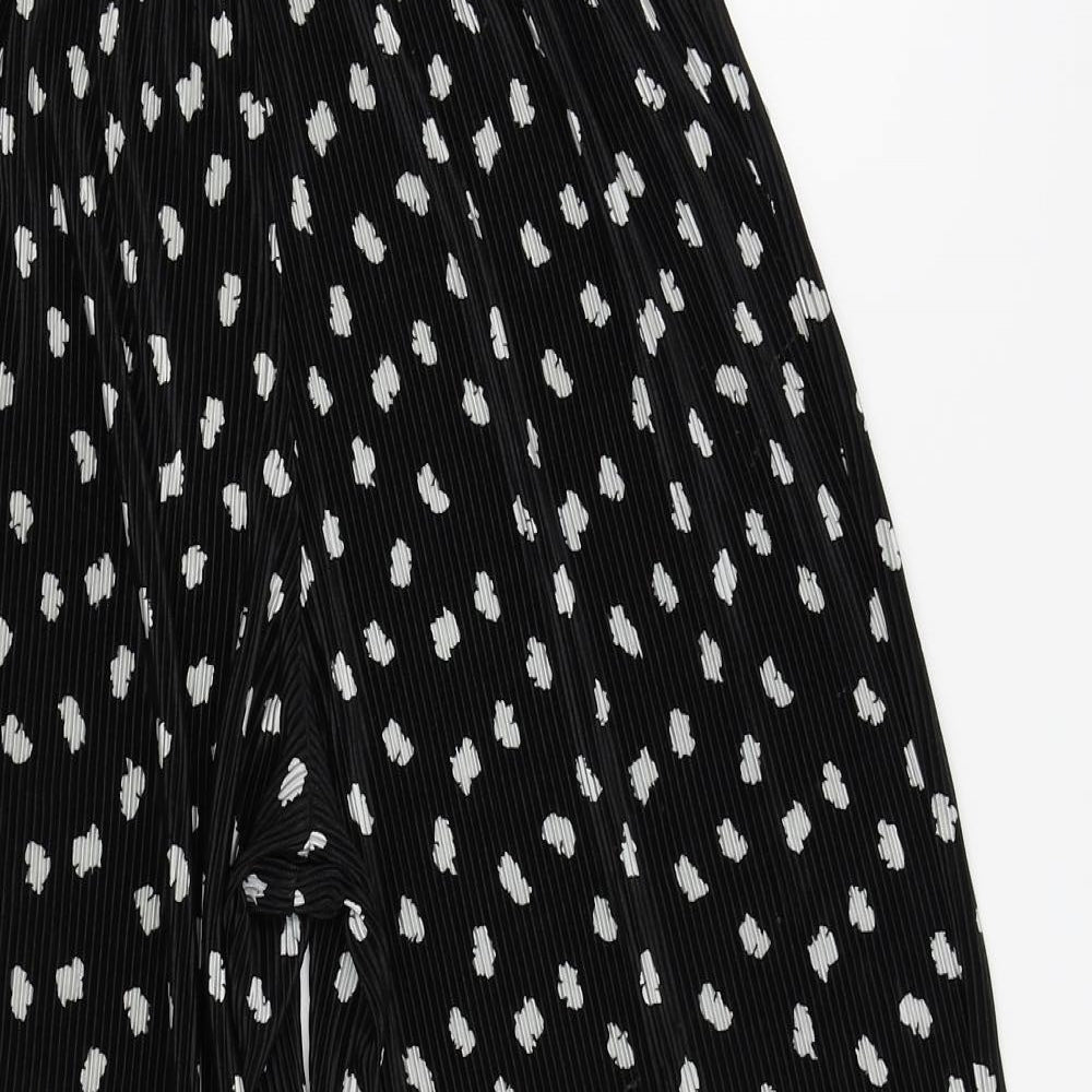 Primark Womens Black Polka Dot  Trousers  Size 12 L21 in