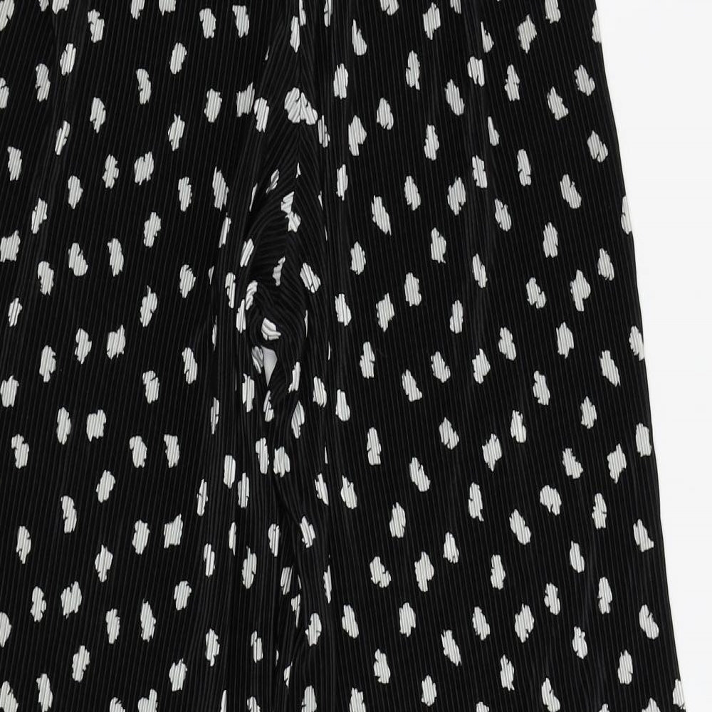 Primark Womens Black Polka Dot  Trousers  Size 12 L21 in