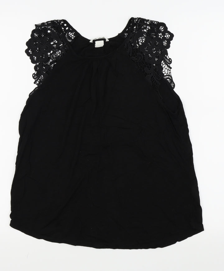 H&M Womens Black Basic T-Shirt Size M