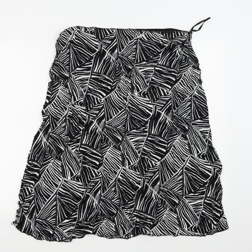 bonmarche Womens Black Geometric  Maxi Skirt Size 18
