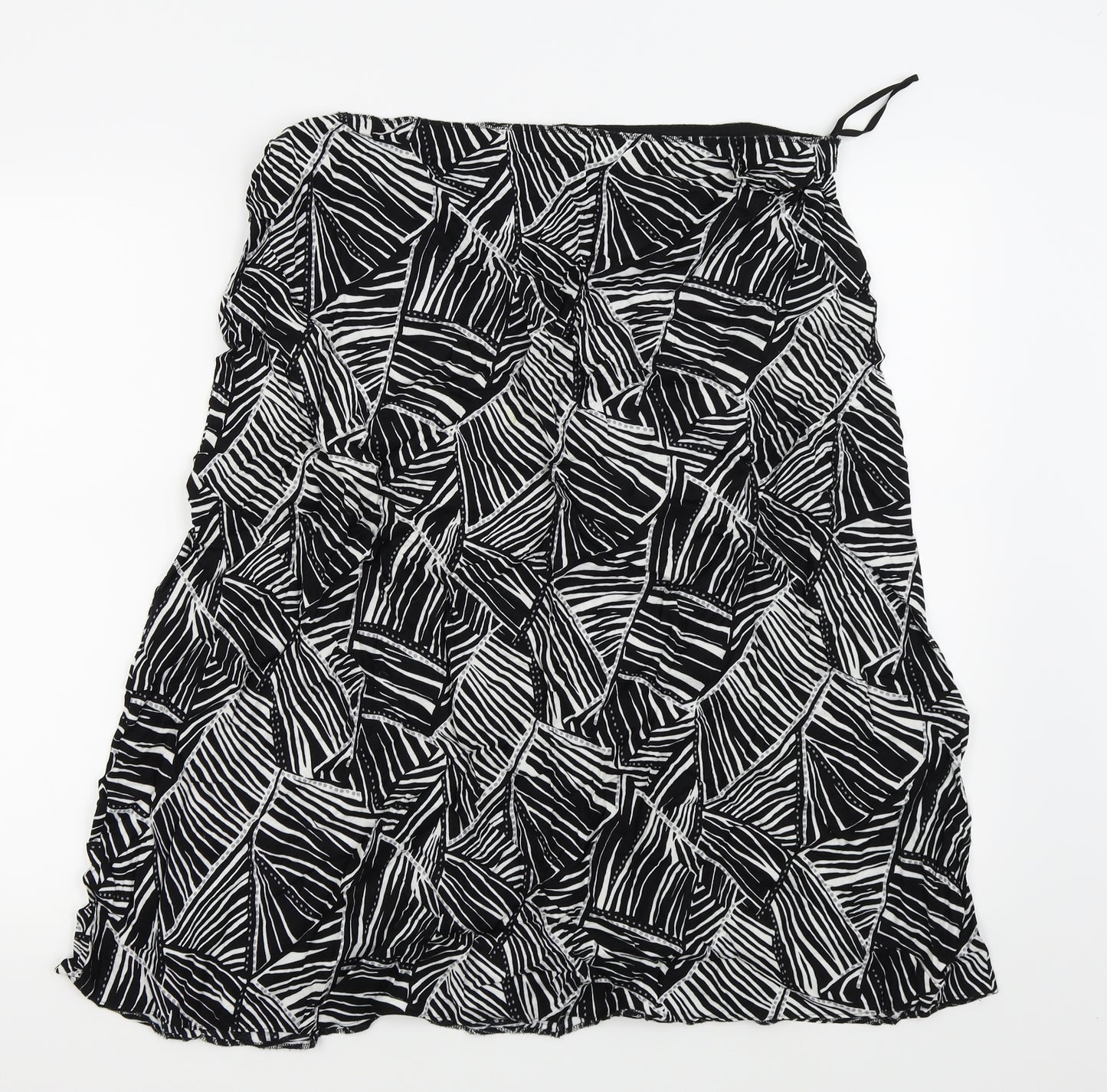 bonmarche Womens Black Geometric  Maxi Skirt Size 18