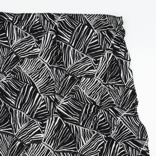 bonmarche Womens Black Geometric  Maxi Skirt Size 18