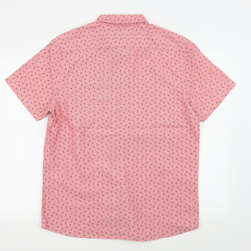 Asda George Mens Red Floral   Button-Up Size M