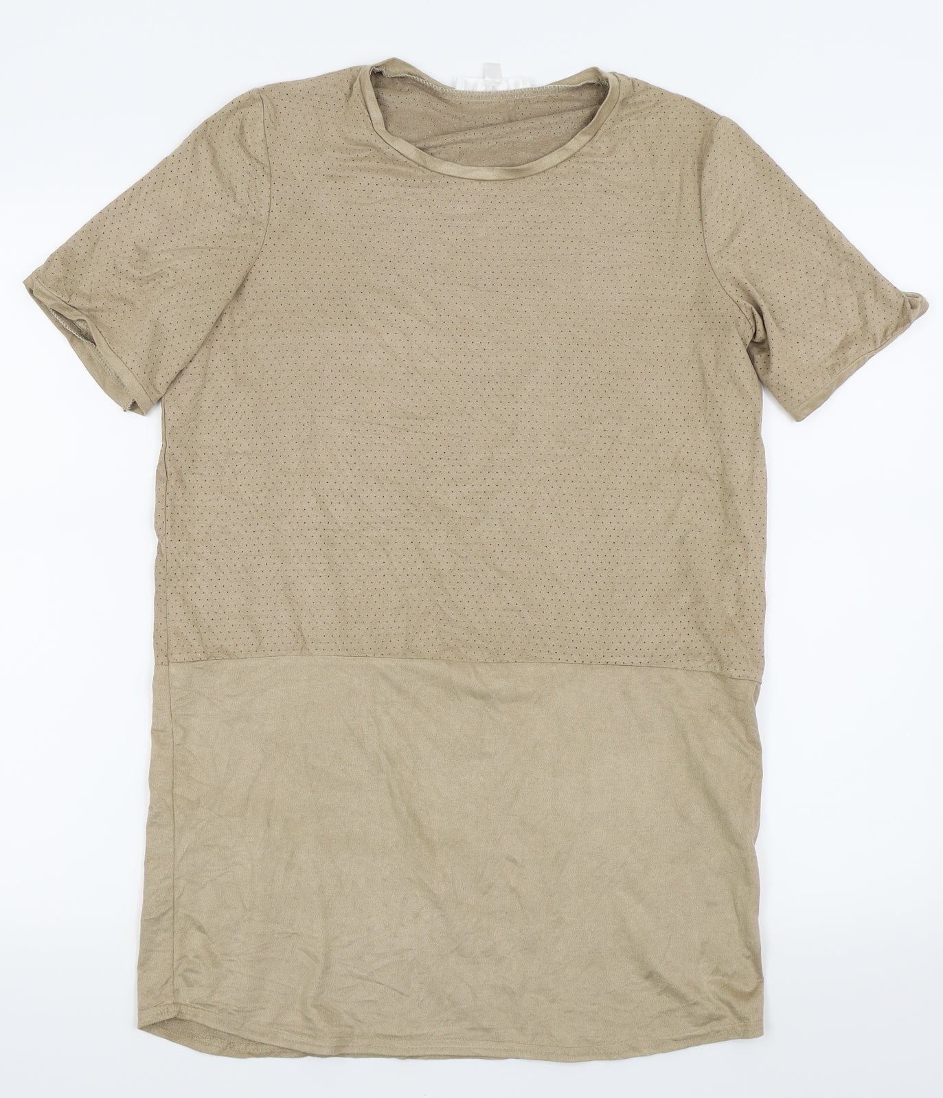 Missguided Womens Beige   Basic T-Shirt Size 10